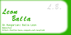 leon balla business card